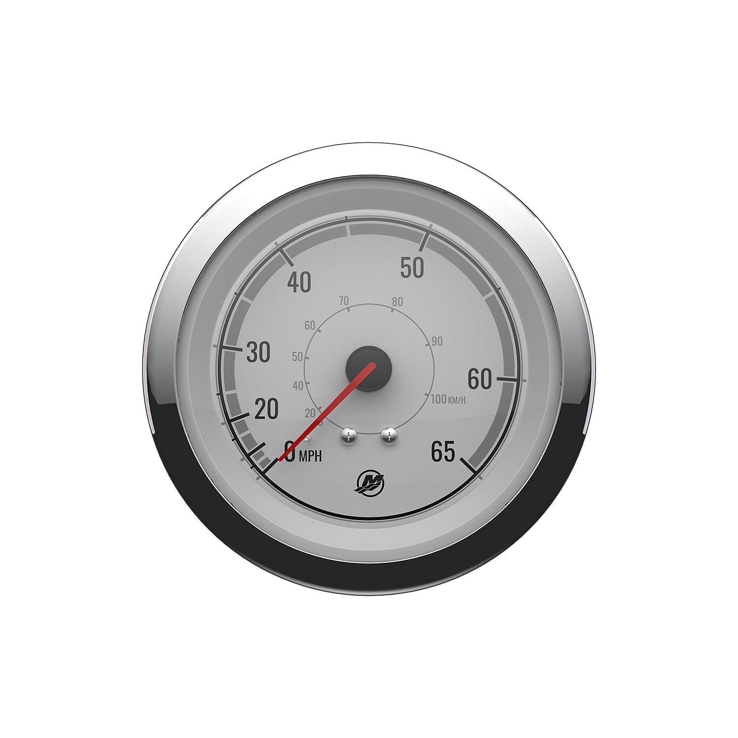 Mercury Marine 8M6020016 Speedometer Gauge 65MPH Classic White/Chrome