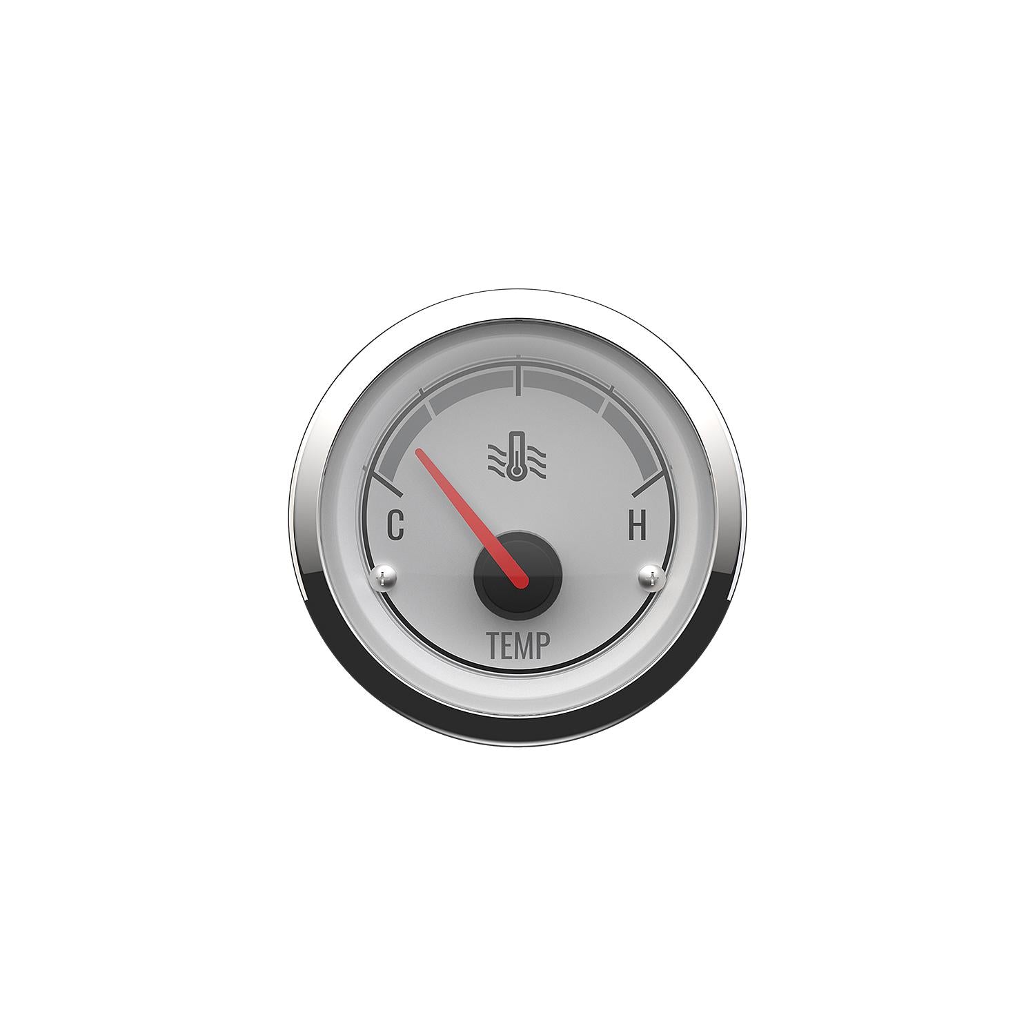 Mercury 8M6020022 Classic White chrome bezel water temperature gauge 120-240F