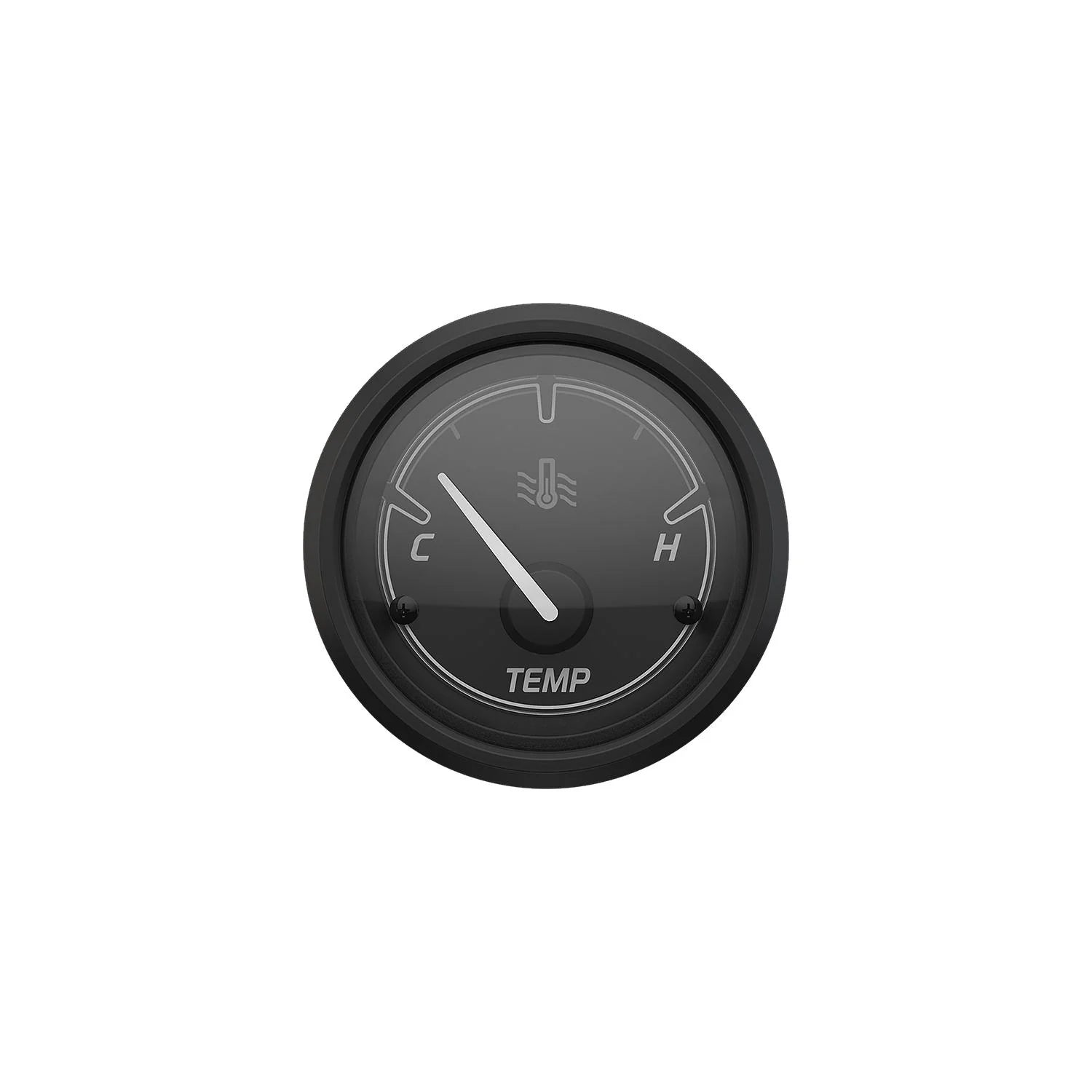 Mercury Water Temperature Gauge, Sport Black/Black, part 8M6020035, 2-1/8″ C–H 60–200°F scale
