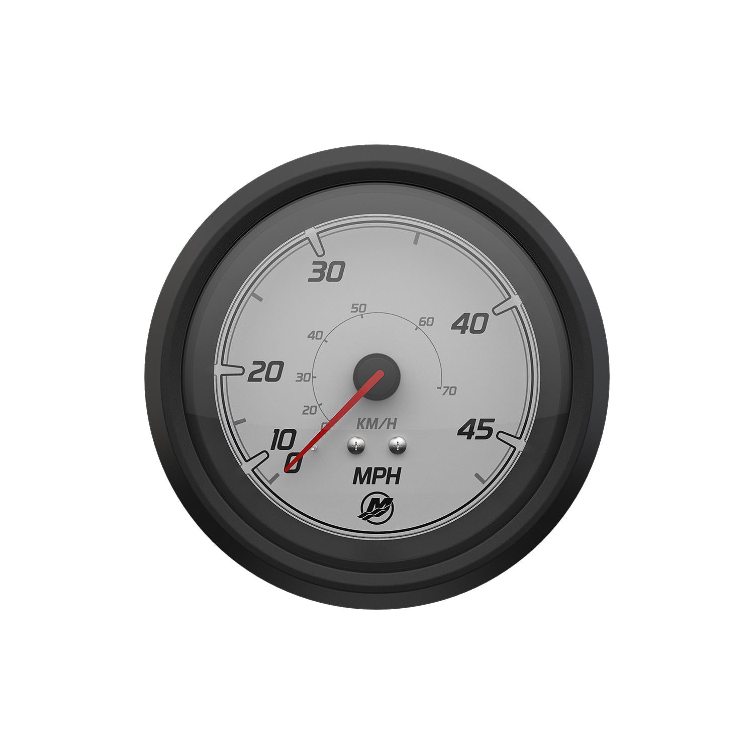 Mercury Marine 8M6020015 Speedometer Gauge 45mph Classic White/Chrome
