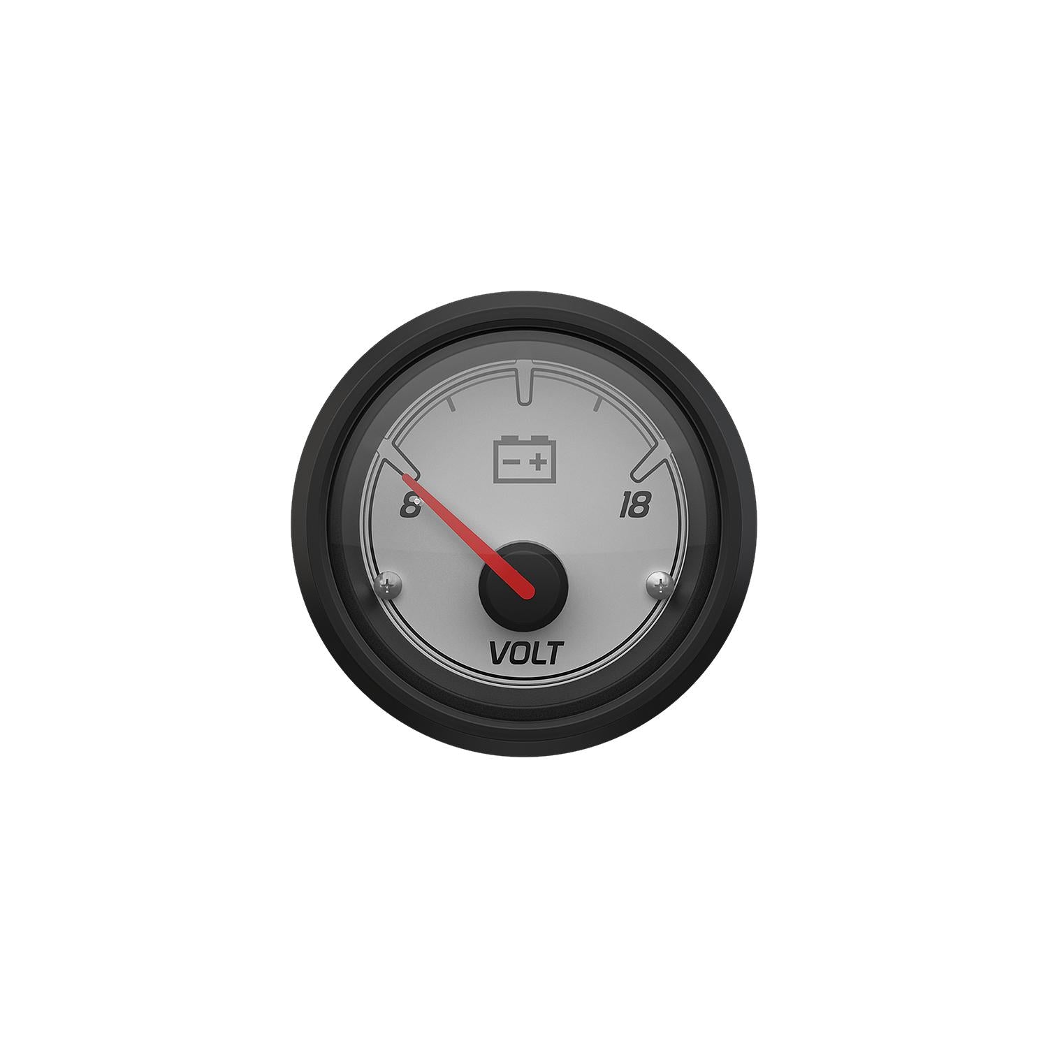 Mercury 8M6020057 Sport White black bezel 0-18V volt gauge