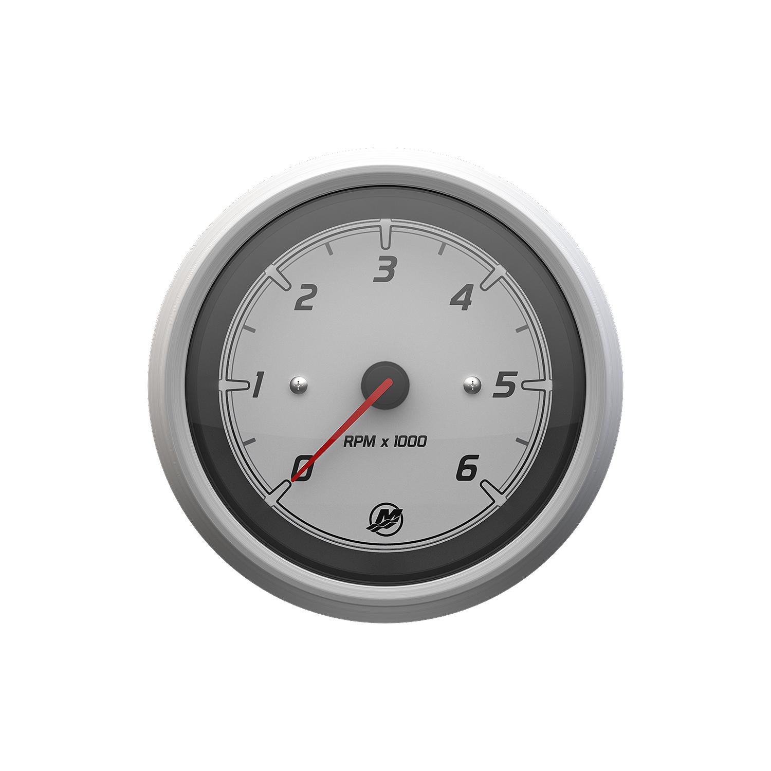 Mercury 8M6020061 Sport White brushed 6000 RPM tachometer gauge