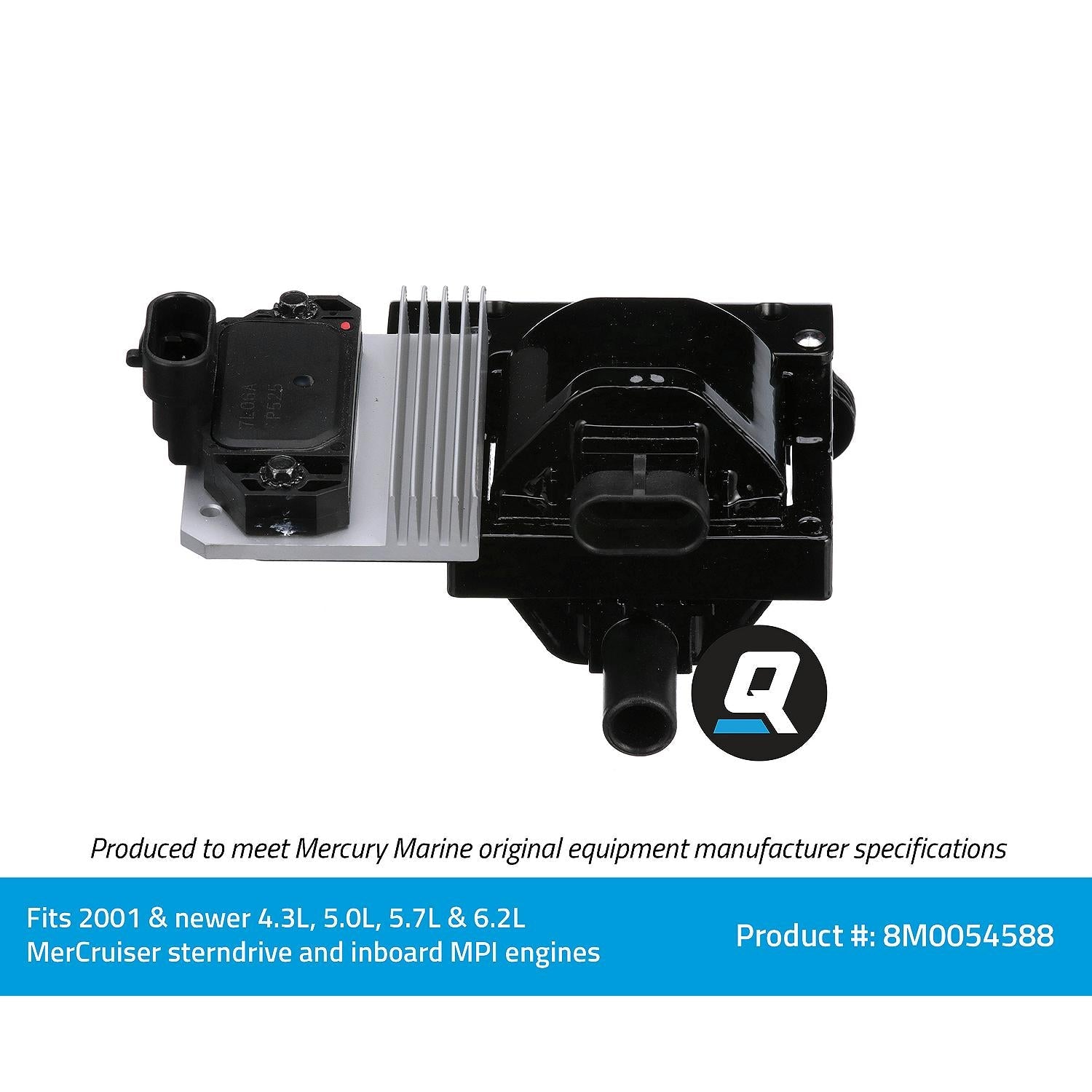 Quicksilver 8M0054588 ignition coil for MerCruiser MPI engines
