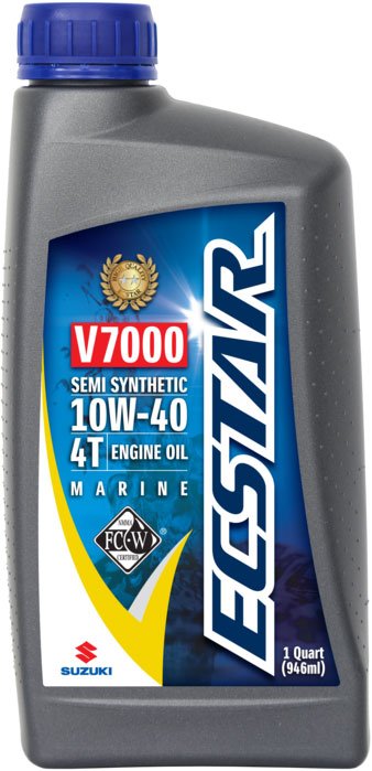 Suzuki Ecstar V7000 10W40 4-Cycle Oil - Marine Oil Quart