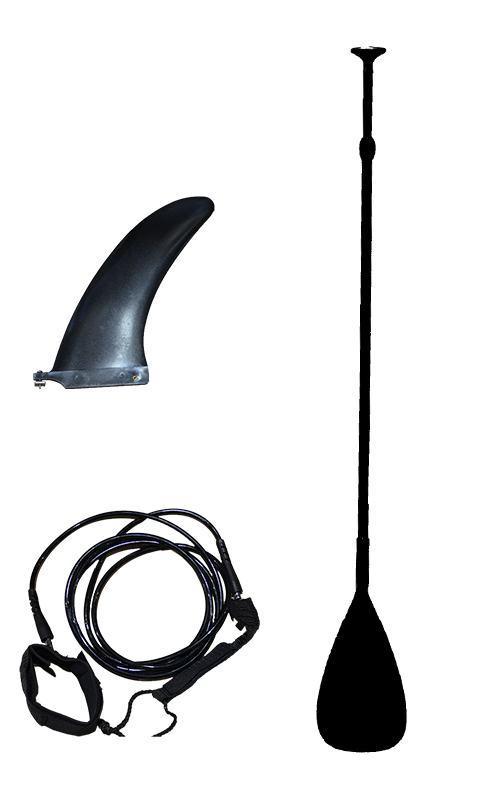 RAVE SPORTS 10'8" BAMBOO SOFT TOP WITH PADDLE AND LEG LEASH