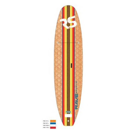 RAVE SPORTS 10'8" BAMBOO SOFT TOP WITH PADDLE AND LEG LEASH