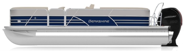 Berkshire 24RFX CTS Pontoon Tri-Toon Boat with 2.75 Performance Package and Diamond Ice Panels