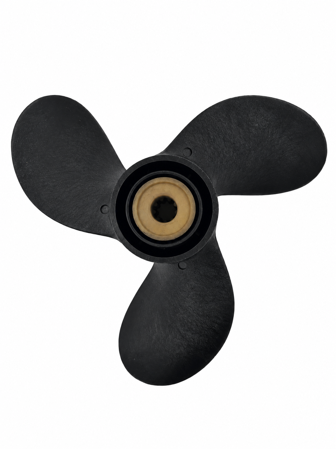 back of Mercury FP430 Black Max Plastic Propeller 8 x 8.25 RH