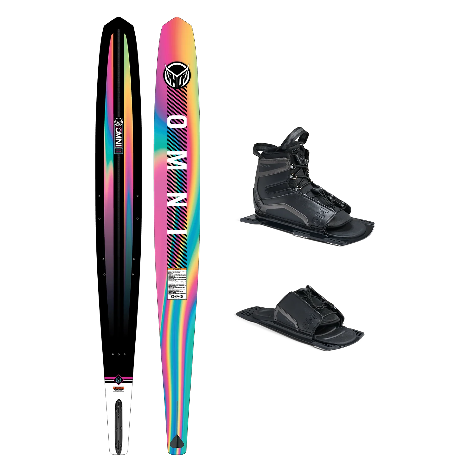 HO Sports 65 Womens Omni waterski package with Stance UltraLite 5.5-9.5 ARTP rear toe plate