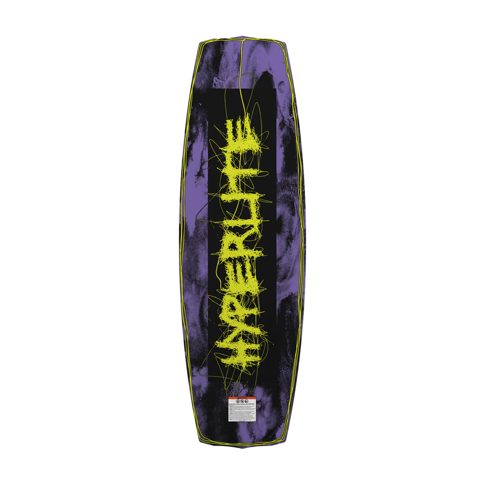 Hyperlite Blueprint Wakeboard Trever Maur board with Biolite 3 Core, continuous rocker, dual concave base, molded landing feature, and .7 fins Base