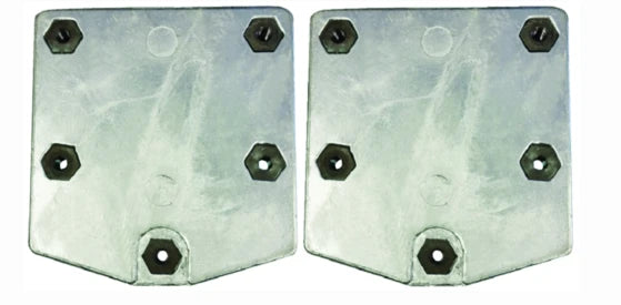 Mercury 879150A65 Zeus trim-tab kit with two aluminum anodes and mounting hardware