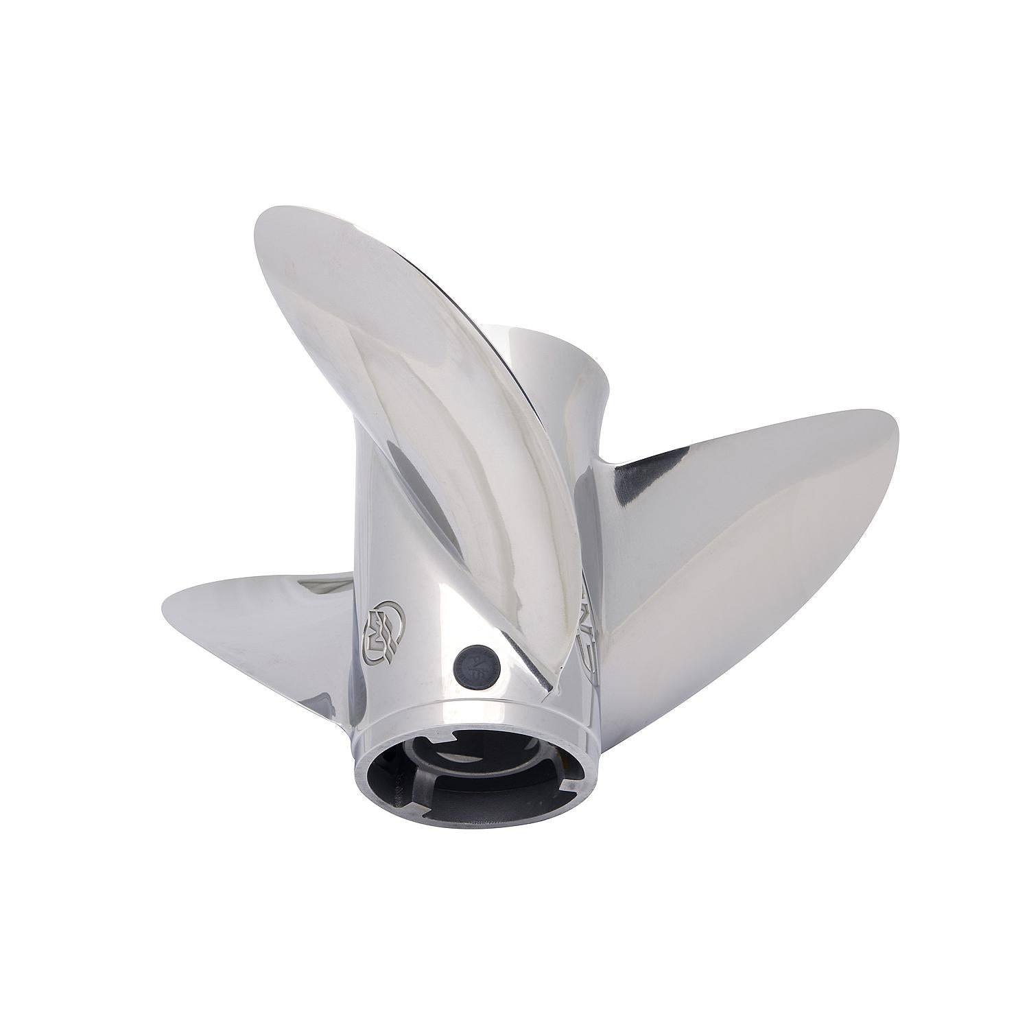 Mercury 3-blade Enertia Eco stainless steel boat propeller Side