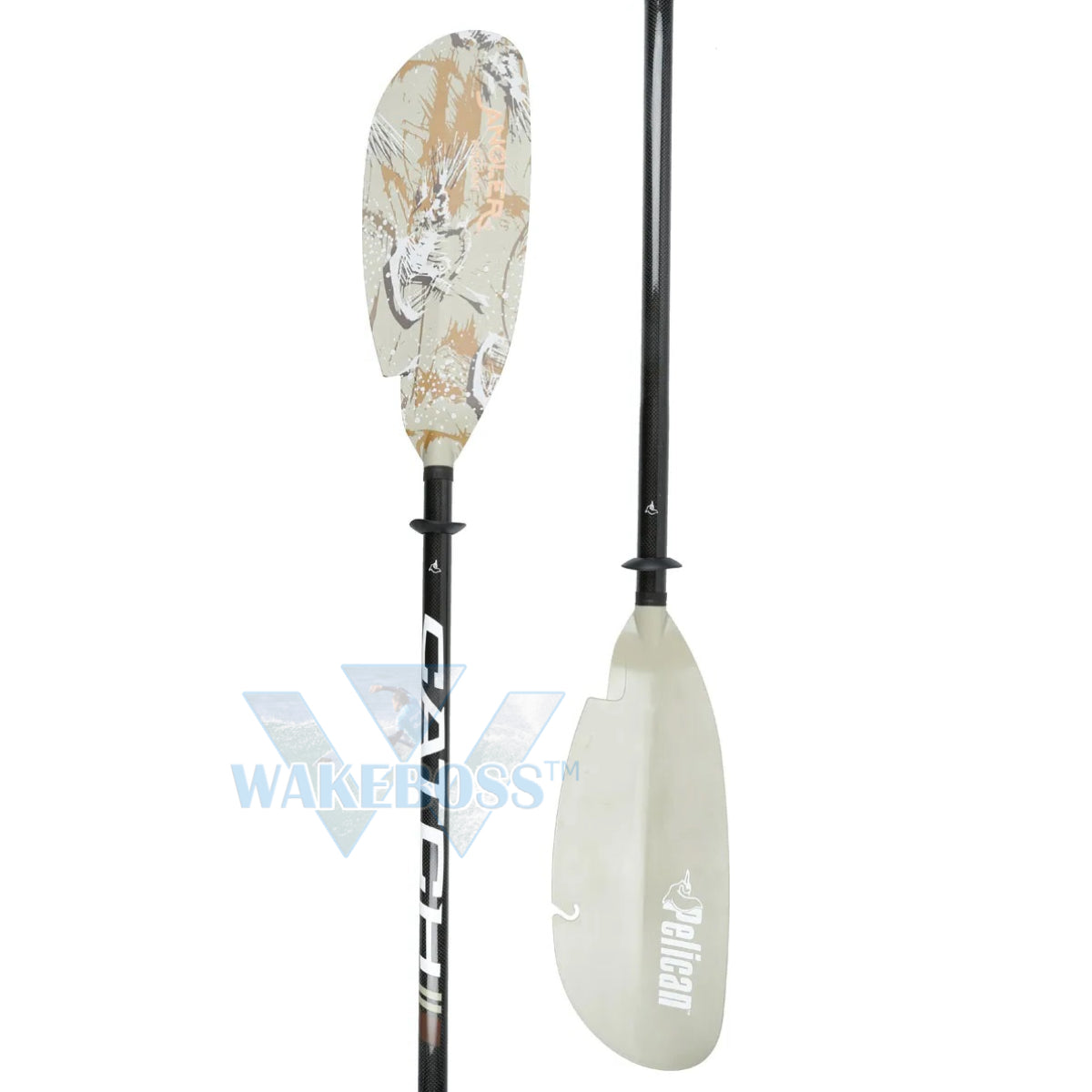 Pelican The Catch Kajak-Paddel – Leichtes, Verstellbares Faserblatt-Paddel Mit Nylon-Blättern, Perfekt Für Angler (Arctic Blau, 98,5 Zoll / 250 Cm)