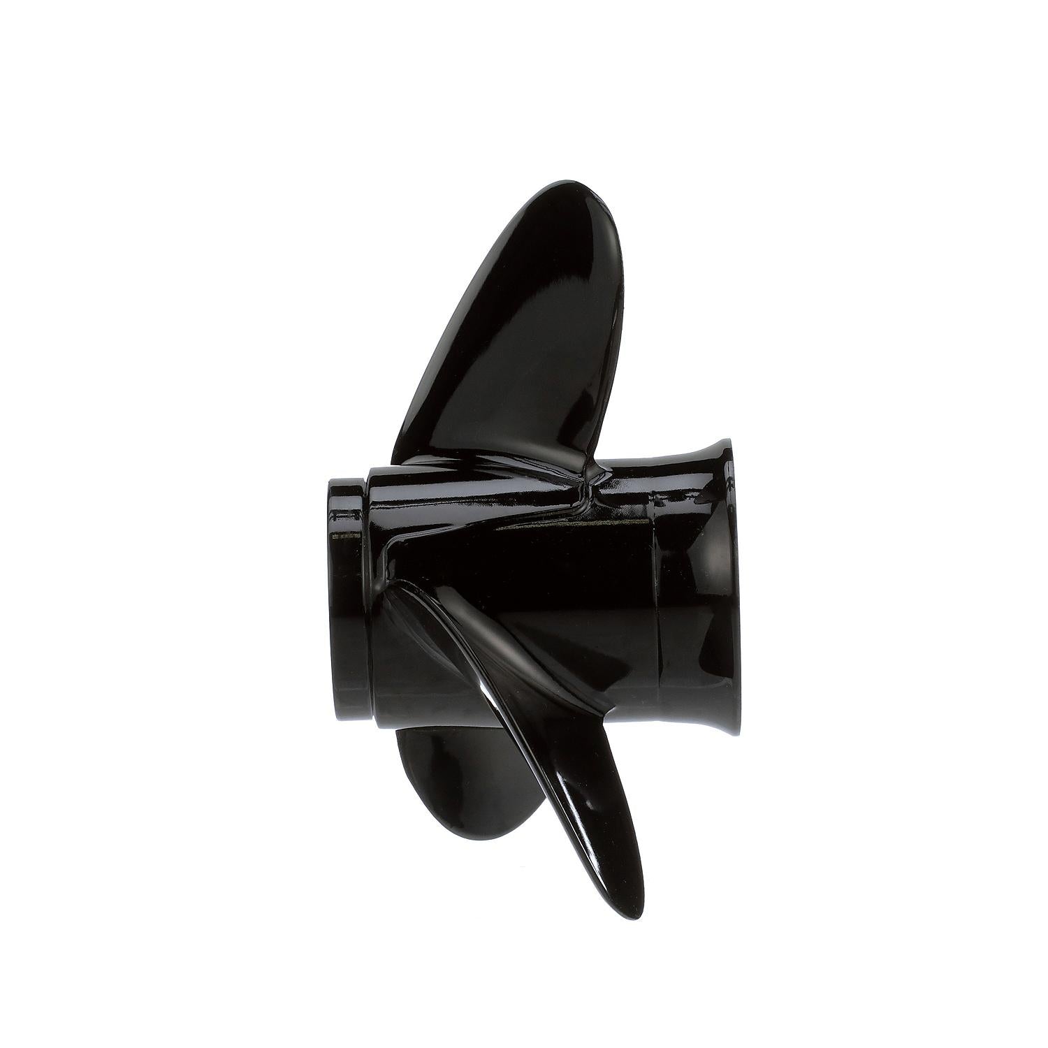 Quicksilver Propeller QA2190R Black Diamond aluminum propeller 10 x 8P right-hand rotation for Mercury Mariner 25-30hp FourStroke 2006-up SIde