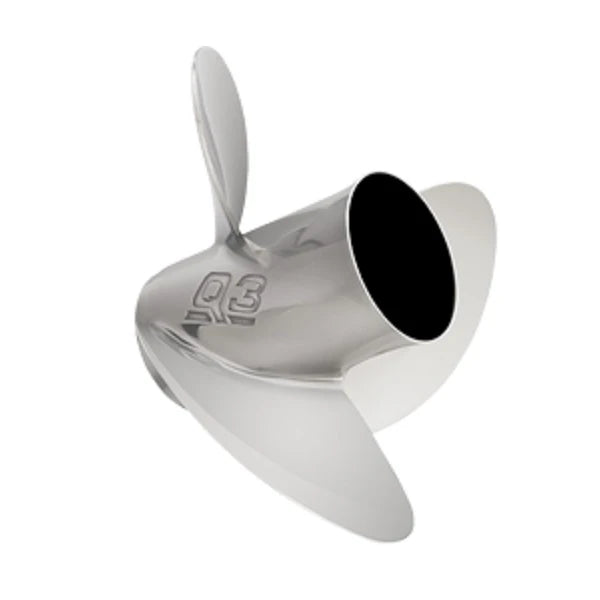 Quicksilver 8M0103518 Q3 stainless steel propeller, 15.3 x 14 right-hand rotation