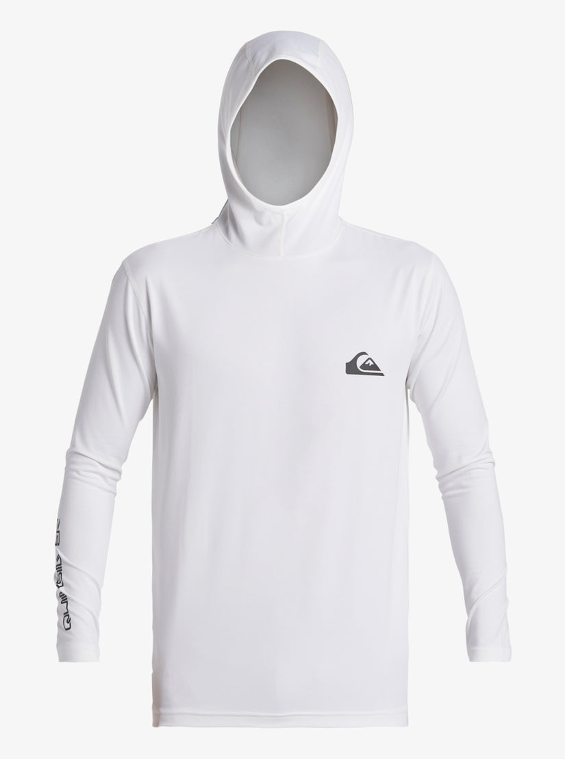 Quiksilver Everday Hood Hooded Surf Rashguard Tee- White