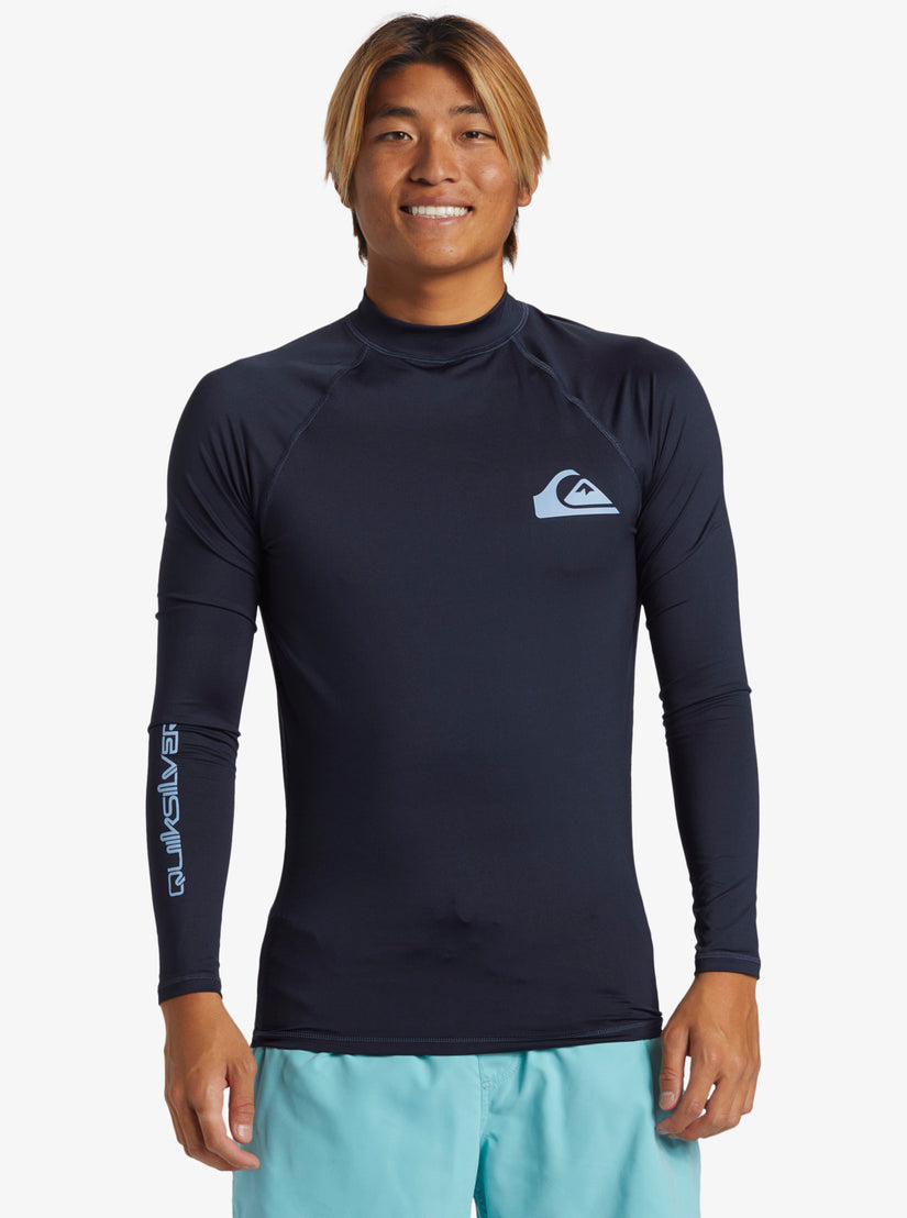 Quiksilver Everyday Long Sleeve Surf Rashguard Tee- Dark Navy