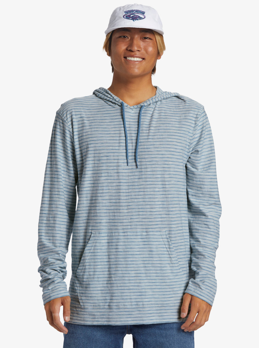 Quiksilver Ramblas Hoodie Crew Neck Top- Blue Shadow Kentin Hoody