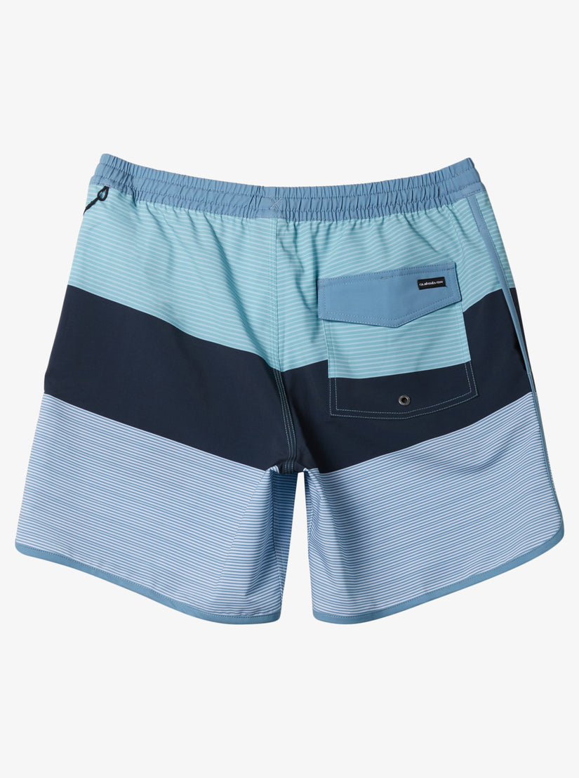 Quiksilver Surfsilk Tijuana Volley 17" Elastic Waist Shorts- Blue Shadow