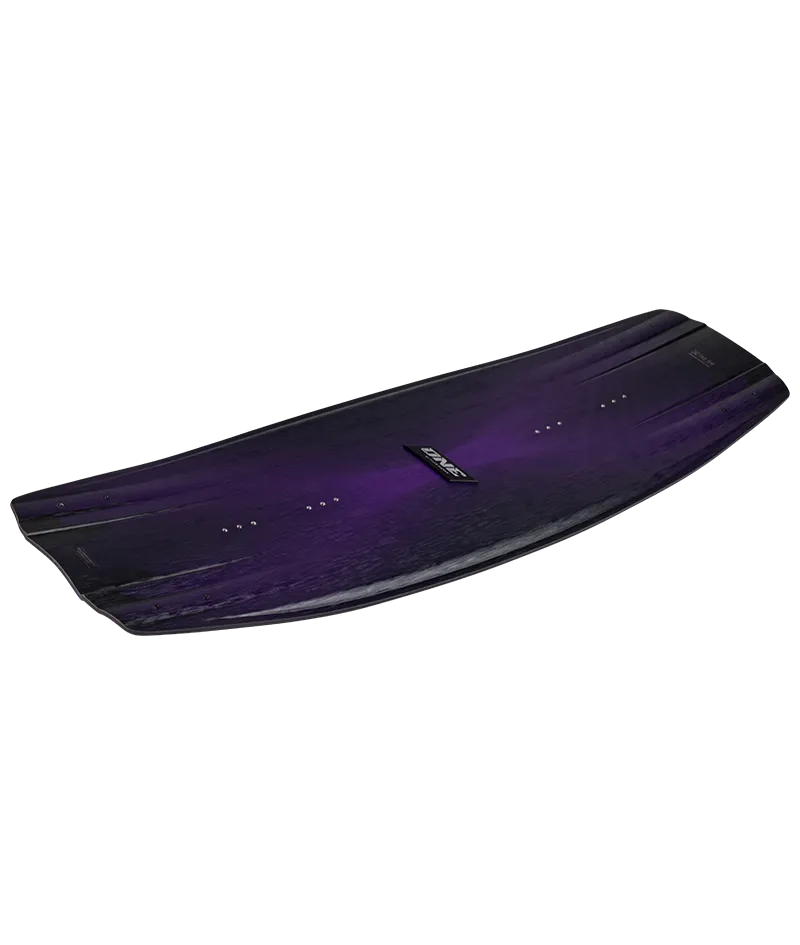 Ronix One Blackout Technology 3-stage wakeboard in Midnight/Purple with explosive vertical rocker and wider outline Side Top