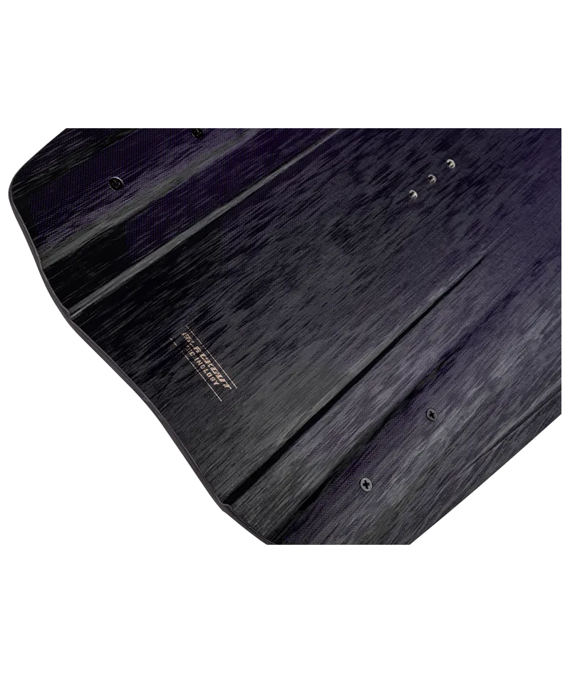 Ronix One Blackout Technology 3-stage wakeboard in Midnight/Purple with explosive vertical rocker and wider outline