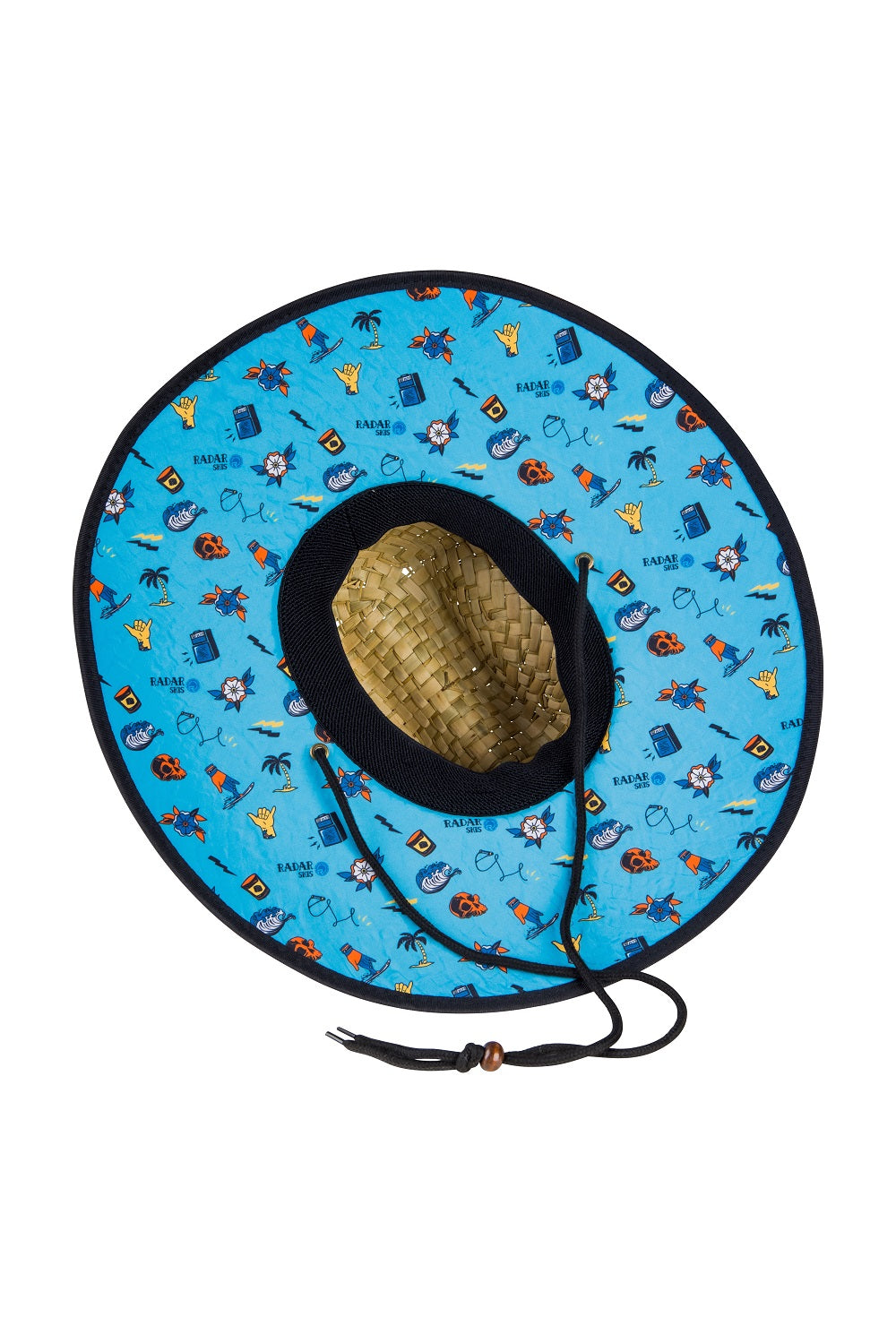Radar Paddler's Sun Hat - Tan Straw / Collage Nylon - OSFM