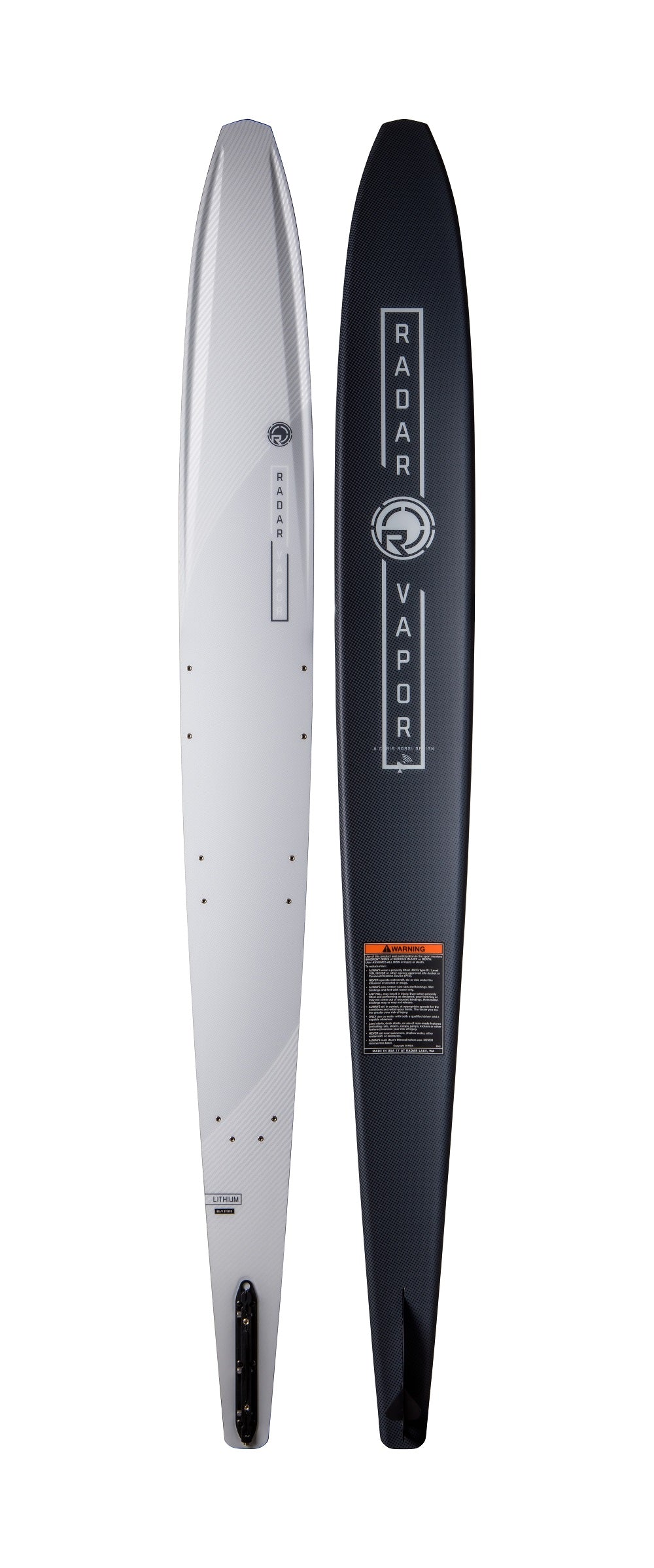 Radar Water Ski - Men's Lithium Vapor - White / Gun Metal