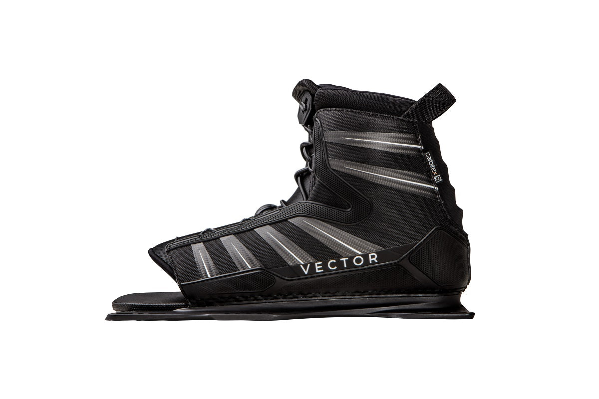 Radar Ski Boot Vector Boa - Black / Carbon / White - Front Feather Frame