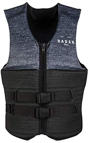Radar Encore CGA Life Vest Black Heather Grey with zip and buckle closure
