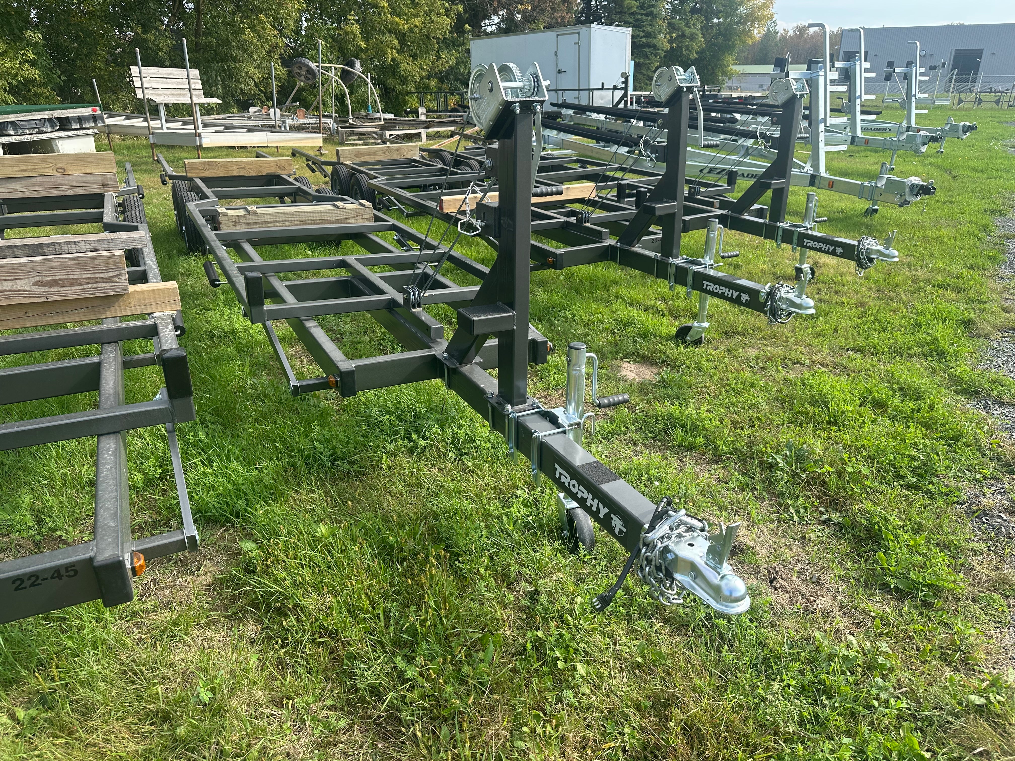 Trophy PT22T45 Pontoon Scissor Pontoon Trailer 22' long 45" wide