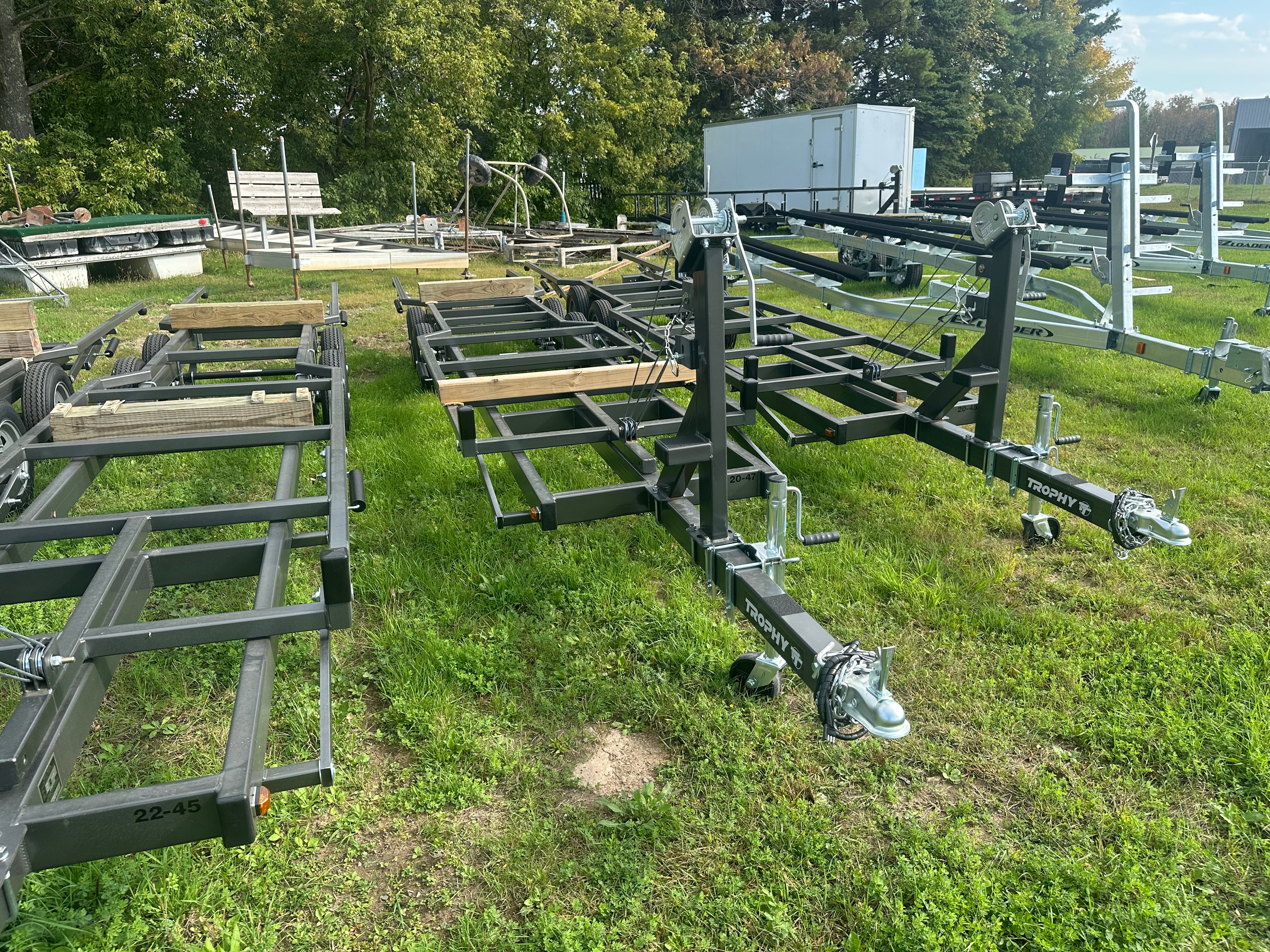 Trophy PT22T47 Pontoon Scissor Pontoon Trailer 22' long 47" wide