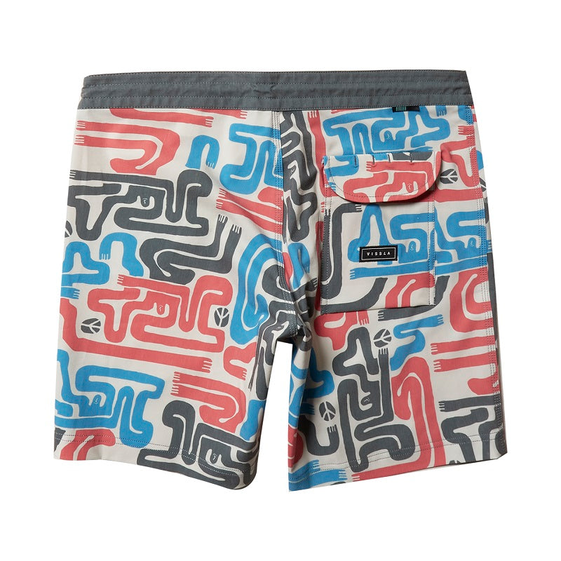 Vissla More Mate Less Hate 17.5" Boardshort - Bone