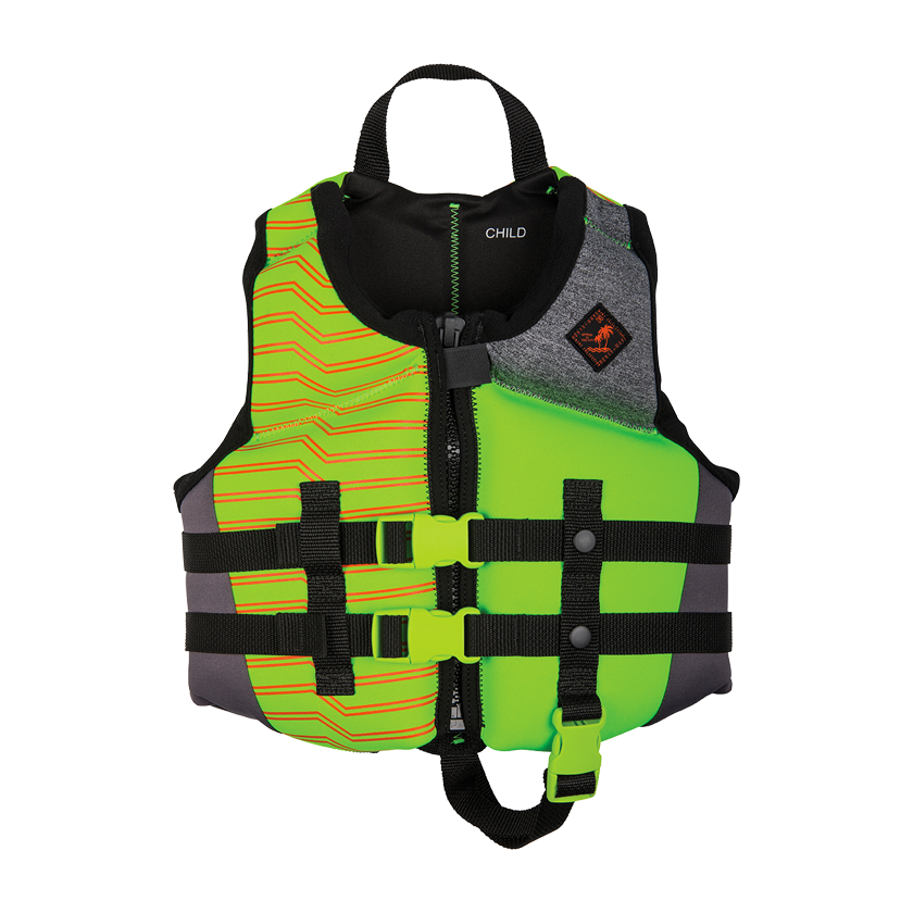 Ronix Vision Boy's CGA Life Vest - Lime Heather - Child (30-50lbs)