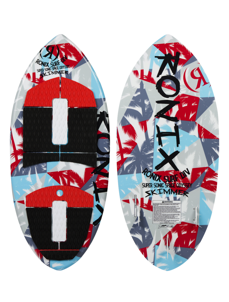 Ronix Super Sonic Space Odyssey Skimmer Wakesurf Board - White / Red / Blue - 3'11