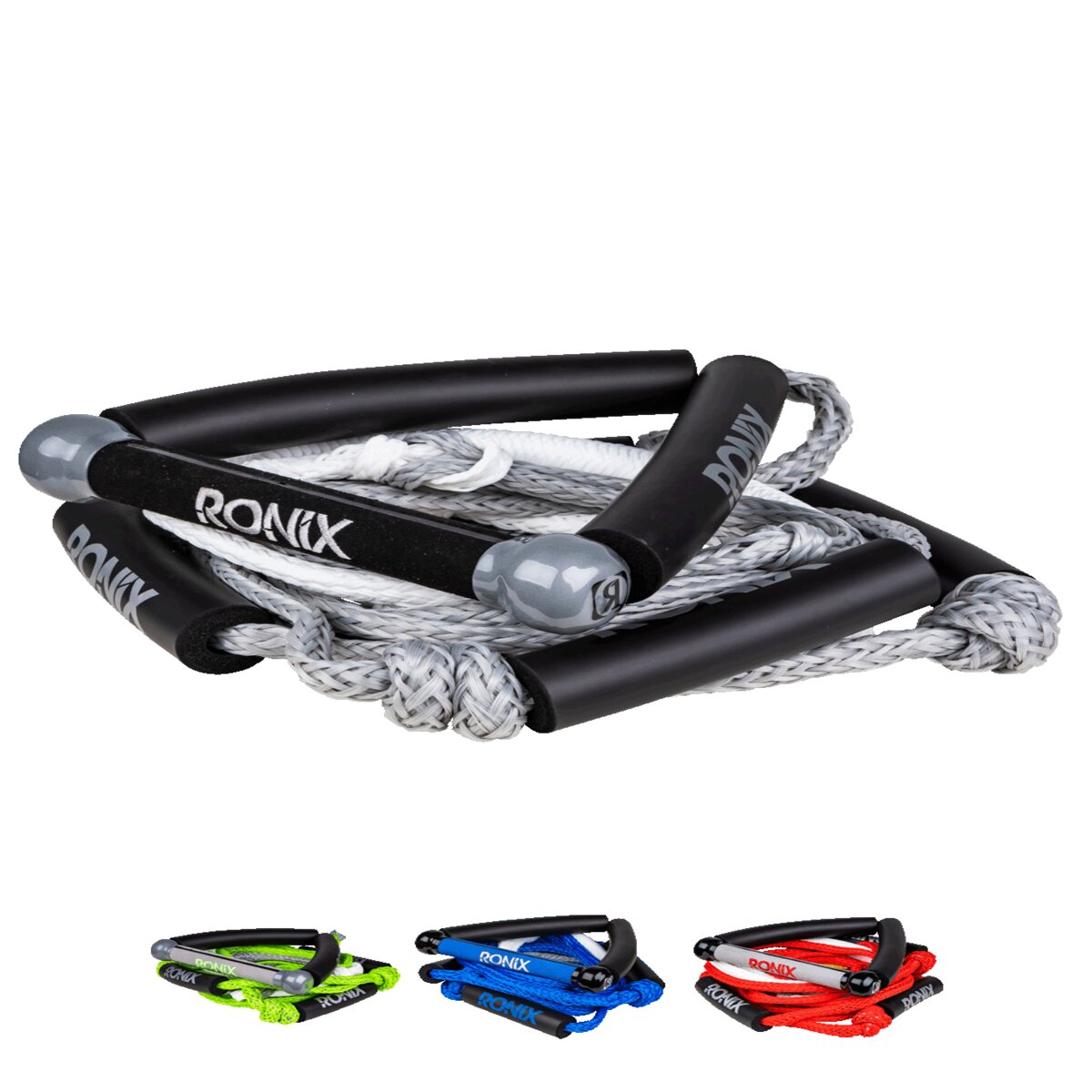 Ronix Bungee Surf Rope 10" Hide Grip Handle Hide Grip w/25 ft. 5-Section Rope