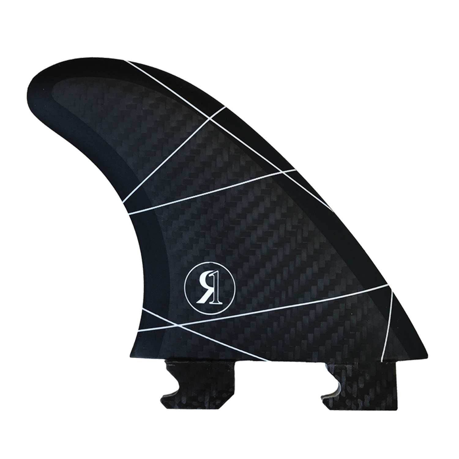 Ronix Floating Fin-S 2.0 Tool-Less Fiberglass - Right Surf Fin - Charcoal