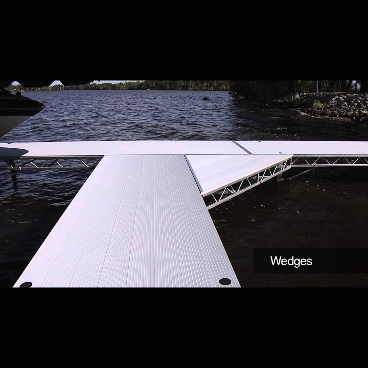 Floe Quick-Attach Roll-In Wedge Dock Platform - Grey Aluminum Alternate