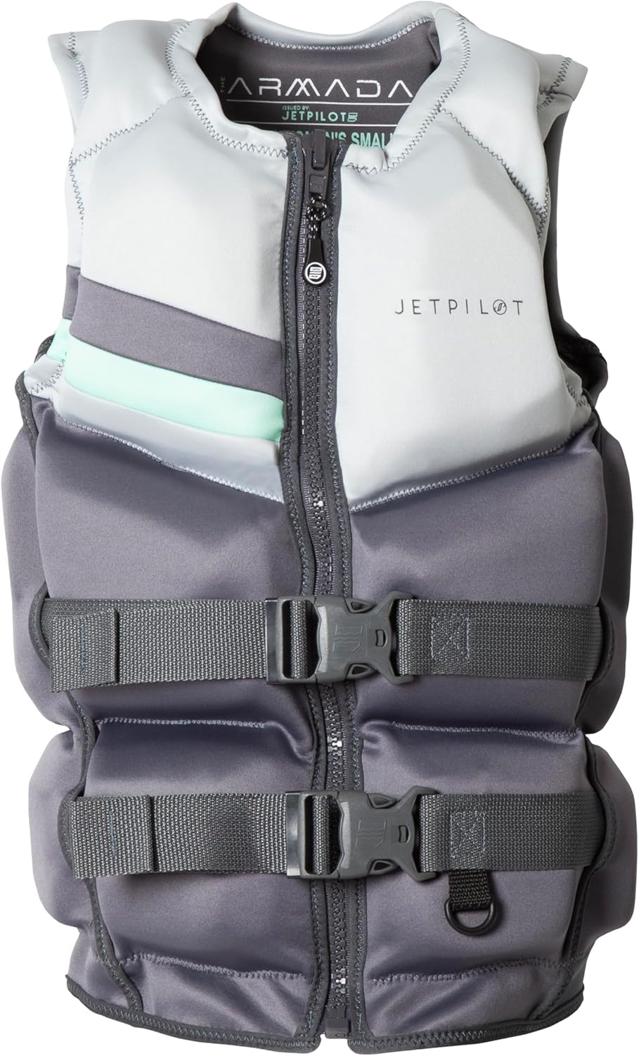 Jet Pilot Womens Armada CGA Life Vest Dark Grey Small neoprene life jacket front