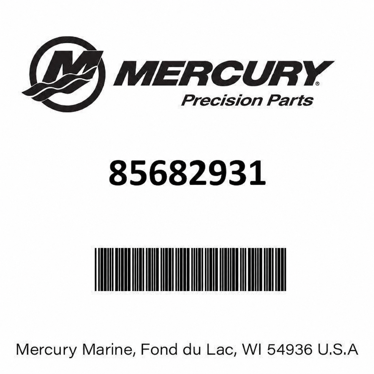 Mercury 85682931 under-cowl fuel line part identification label