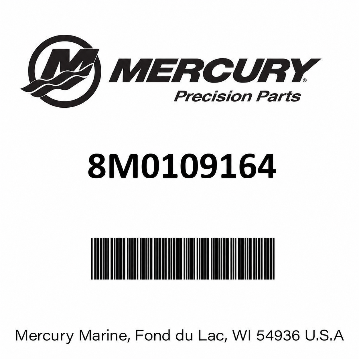 Mercury 8M0109164 pin part identification label