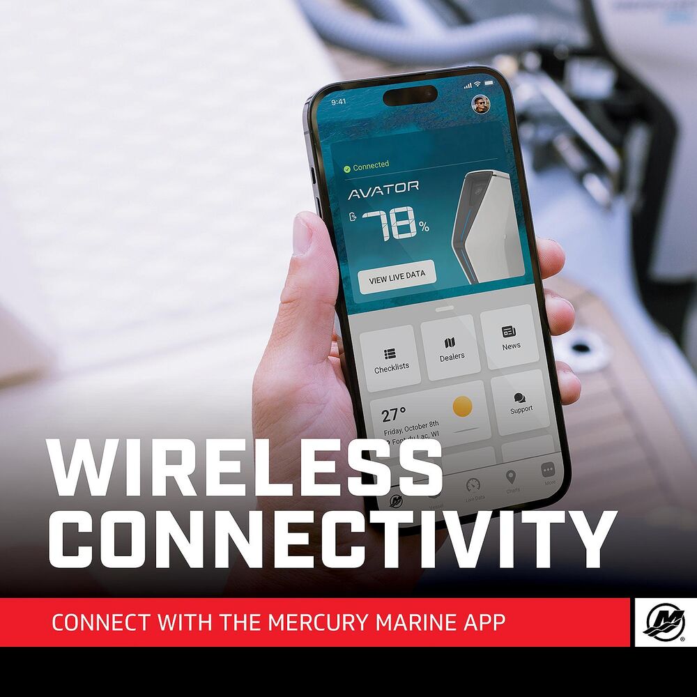Mercury 8M0173129 SmartCraft Connect Mobile installed under helm