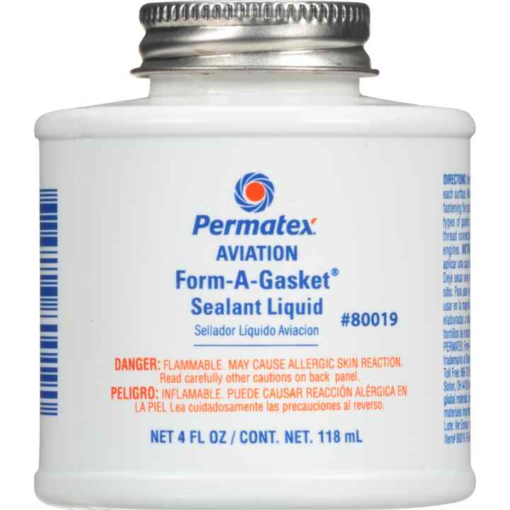 Permatex 80019 Aviation Form-A-Gasket No. 3 liquid sealant 4 oz bottle front