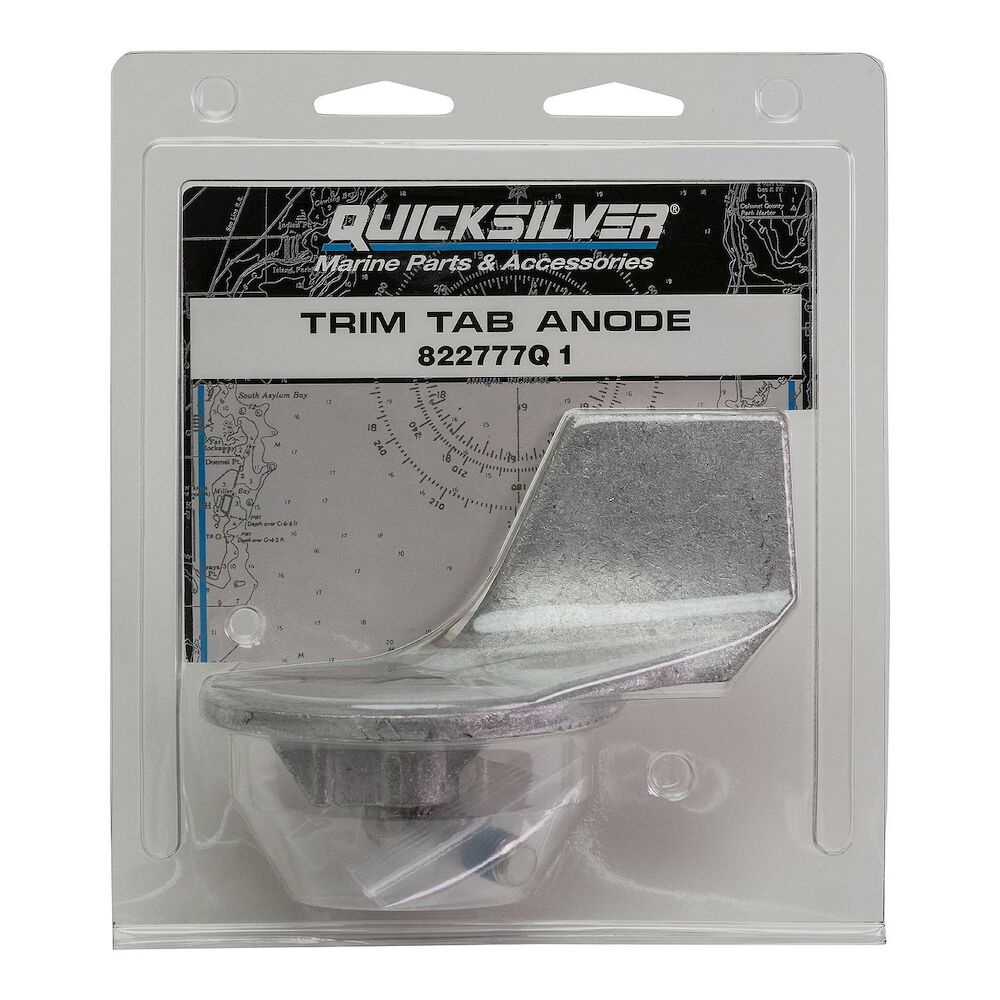 Quicksilver 822777Q1 trim tab anode fitment features