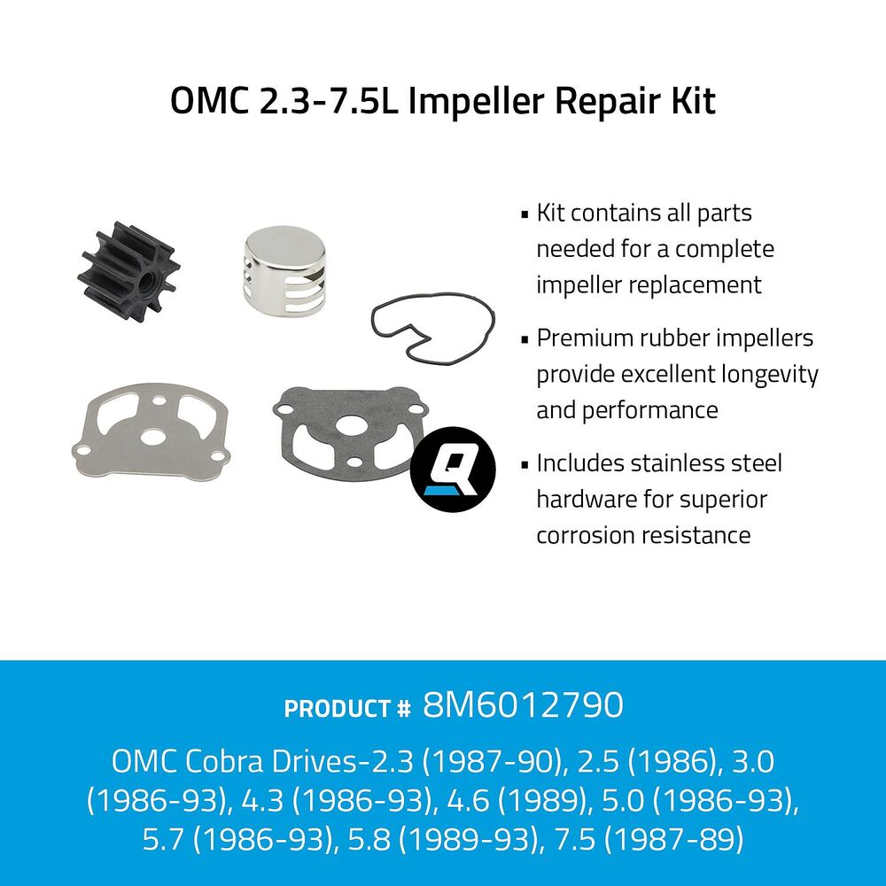 Quicksilver 8M6012790 impeller repair kit image 3