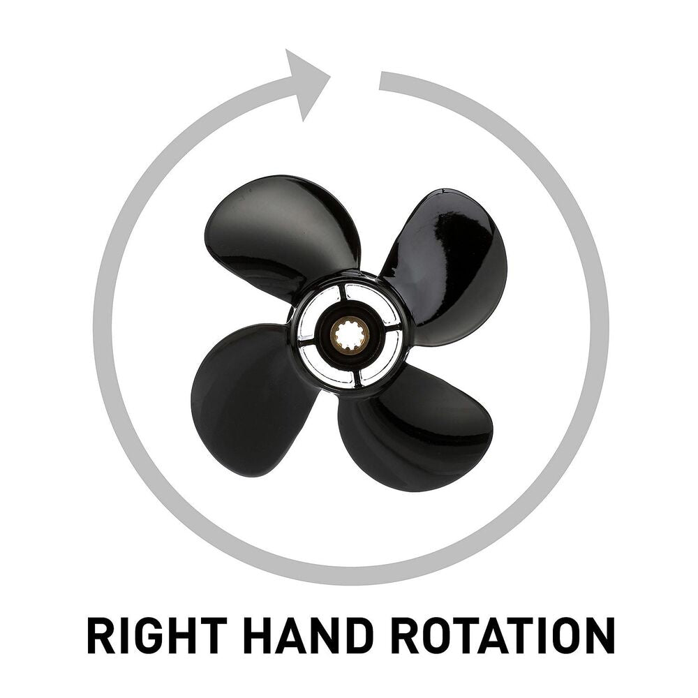 Quicksilver 8M8027516 Nemesis 9.3 x 9.5 RH right-hand rotation diagram