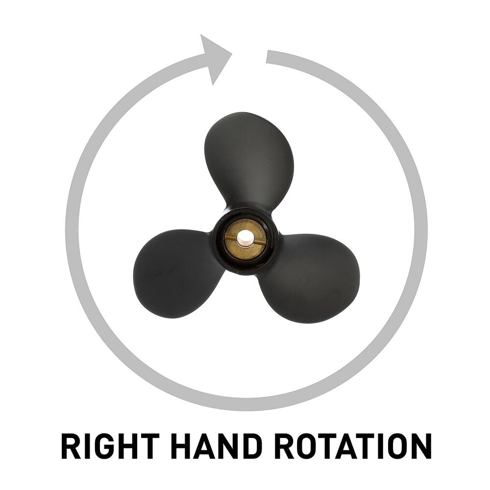 Quicksilver QA3178R Black Diamond 8.25 x 8 RH propeller right-hand rotation diagram