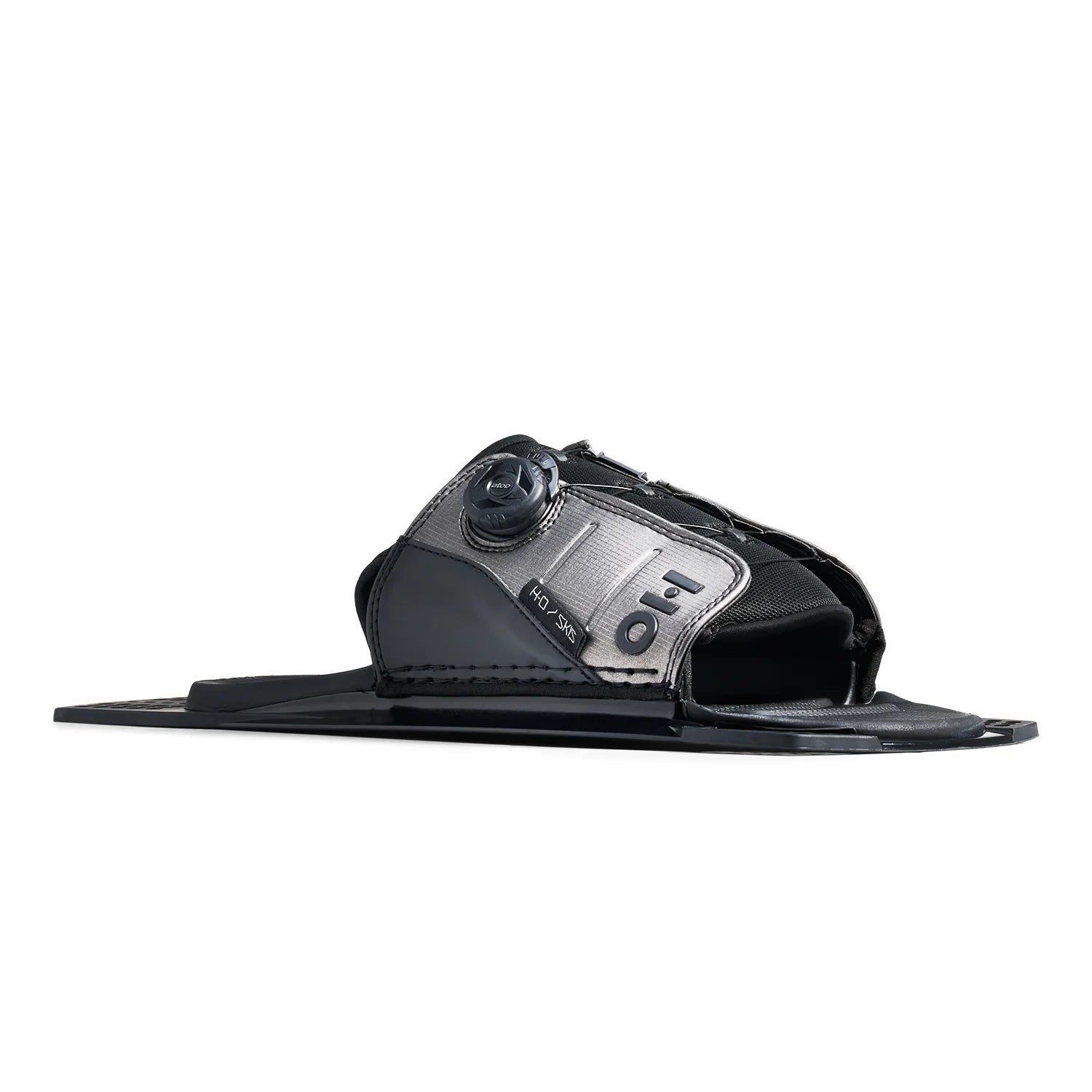 HO Sports Stance ATOP Adjustable Rear Toe Plate Waterski Boot with ATOP reel lacing and UltraLite base right angle