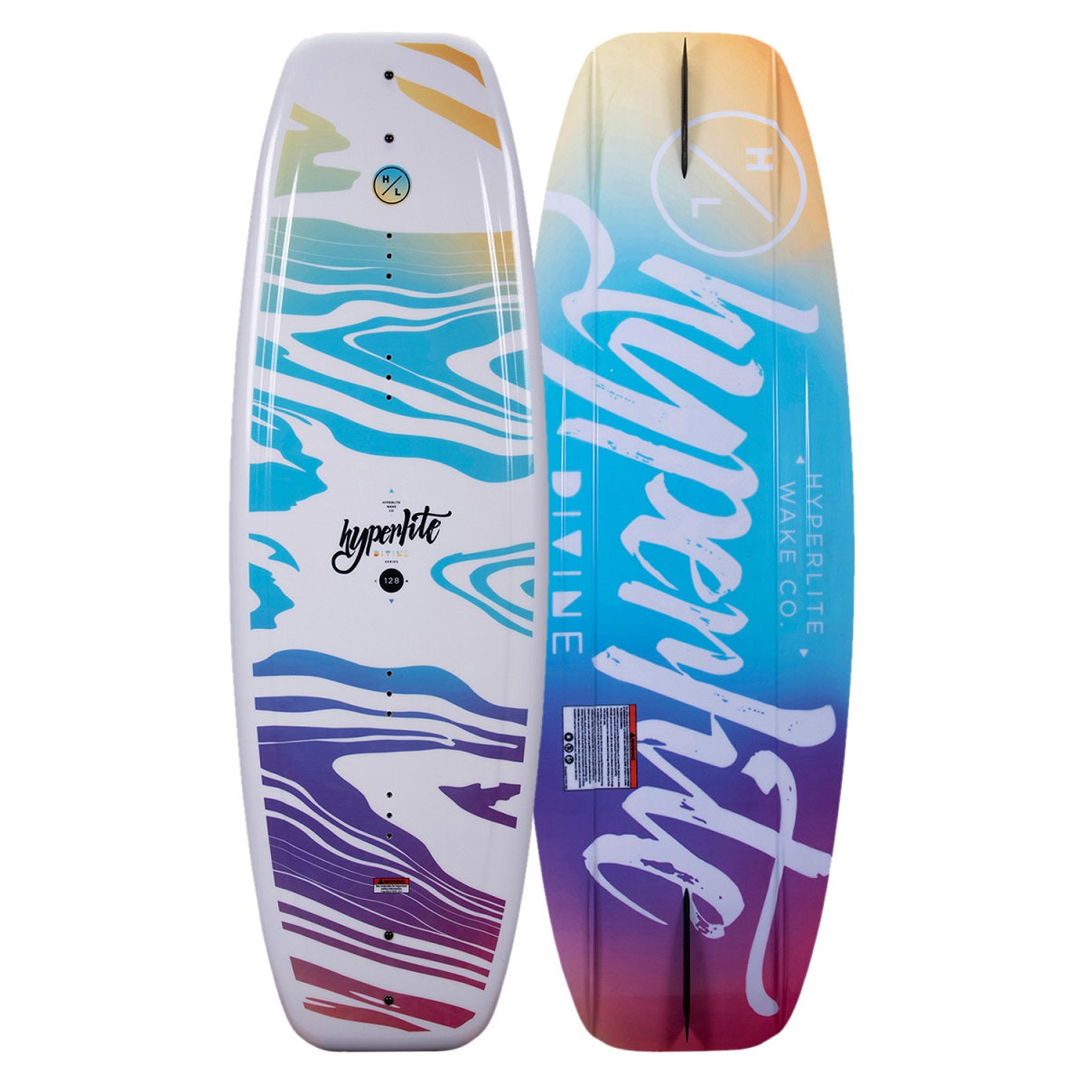 top and bottom view of the divine jr wakeboard