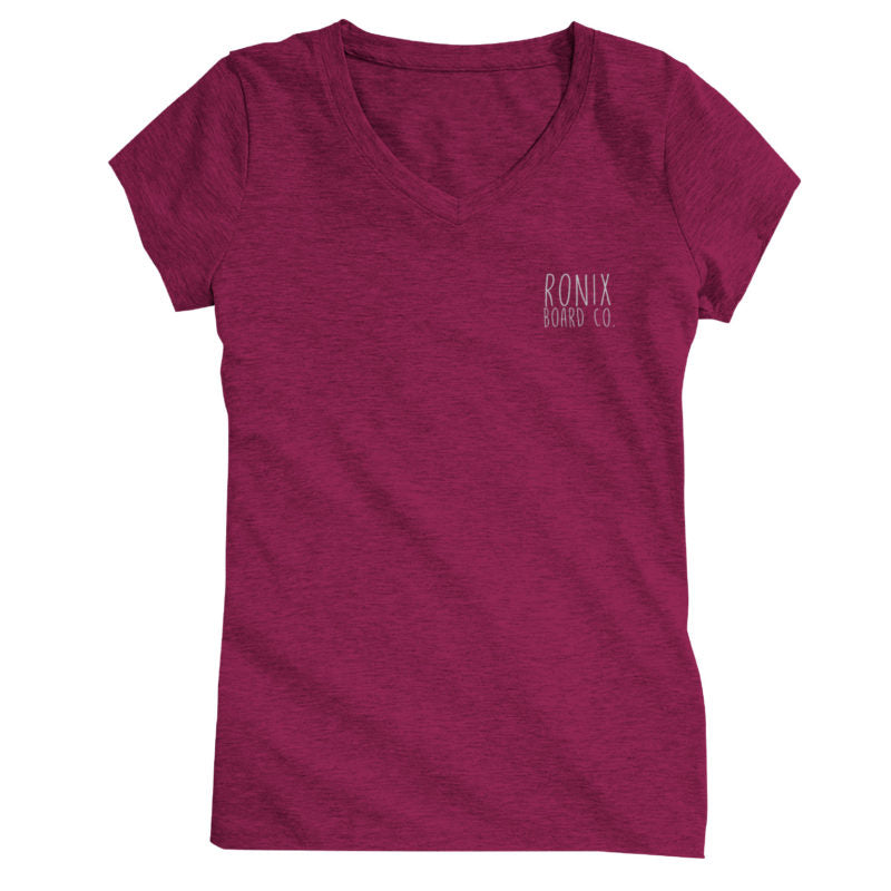 Ronix Women's Signature V-Neck T-Shirt - Maroon Heather (2019)