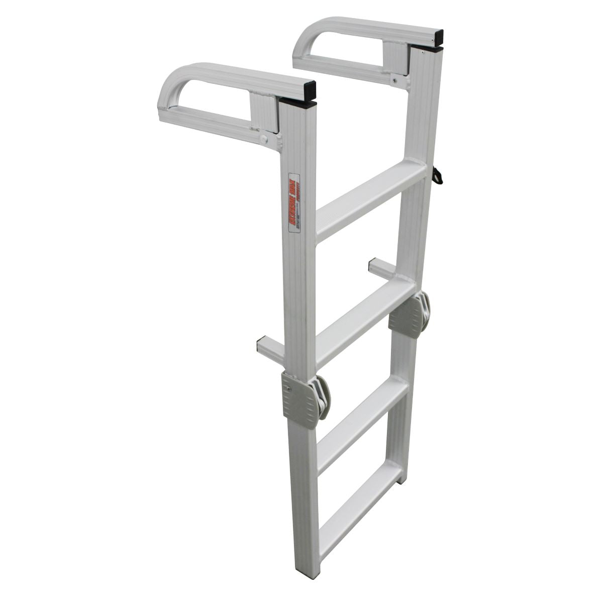 xtreme Max 30054089 Aluminum 4-Step Compact Folding Pontoon Boarding Ladder